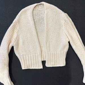 Free People Cream Knit Cardigan